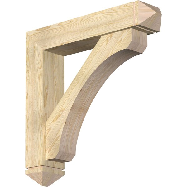 Ekena Millwork Legacy Arts and Crafts Rough Sawn Bracket w/ Offset Brace, Douglas Fir, 8"W x 40"D x 40"H BKT0806X40X40LEC03RDF - main